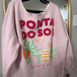 Pink Graphic Women's Sweater